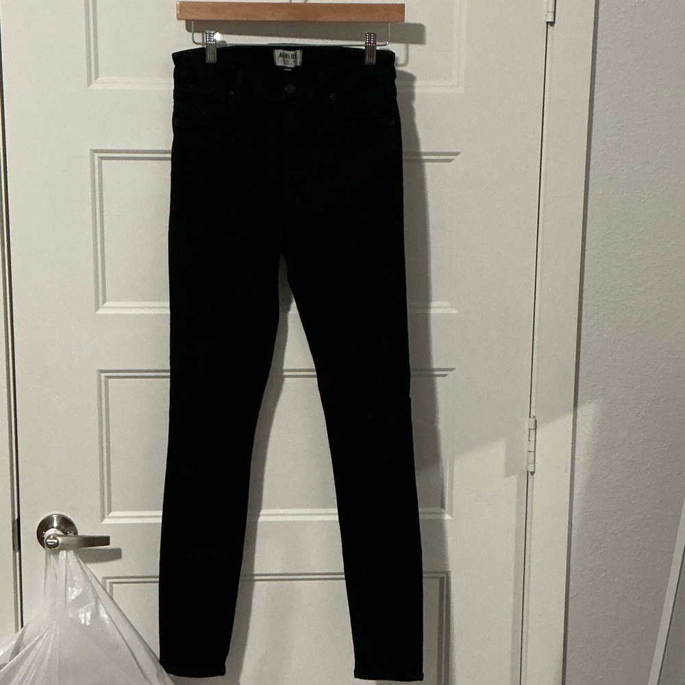 Agolde Black Ripped Skinny Jeans